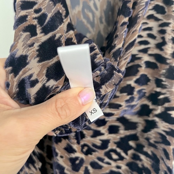 Rat & Boa Jasmine Leopard Print Cowl Neck Semi Sheer Velvet Maxi Dress - Picture 8 of 13